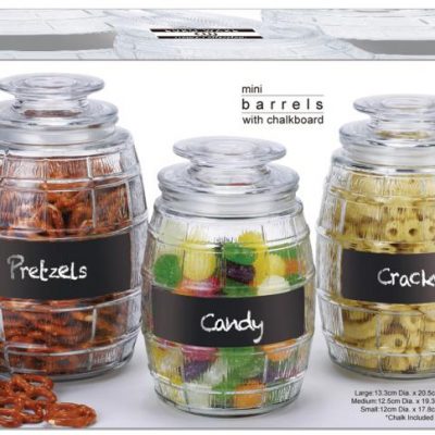 GLASS MINI BARREL 3PC SET ( 054-65061 )