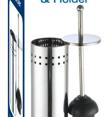 TOILET BRUSH+HOLDER S/STEEL ( 054-EW199 )