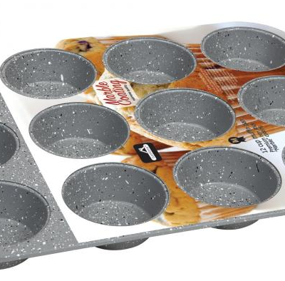 PAN MUFFIN 12 CUP MARBLE COAT ( 054-EW617 )