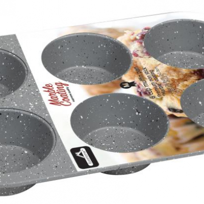 PAN MUFFIN 6 CUP MARBLE COAT ( 054-EW618 )