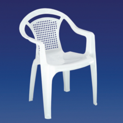 PLAS CHAIR GARDENIA WHITE